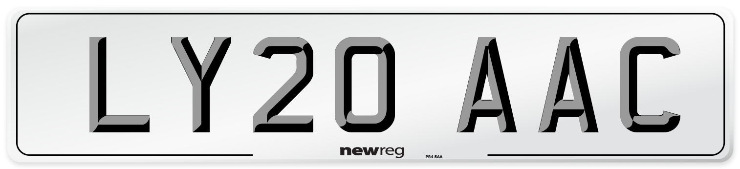 LY20 AAC Number Plate from New Reg